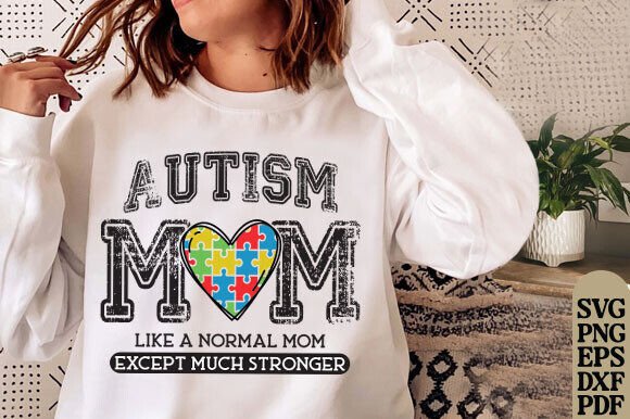 Autism Mom PNG: Heartfelt Design for Real Embroidery Projects