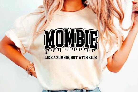 Mombie SVG PNG: A Halloween Embroidery Design with Bite