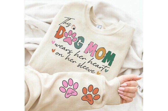 This Dog Mom Wears Her Heart Svg Png